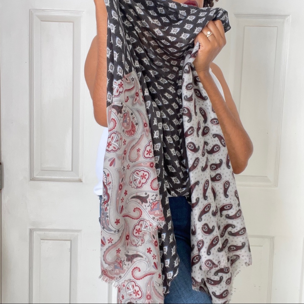 Paisley Multi-print Rectangle Scarf - Picture 5 of 9